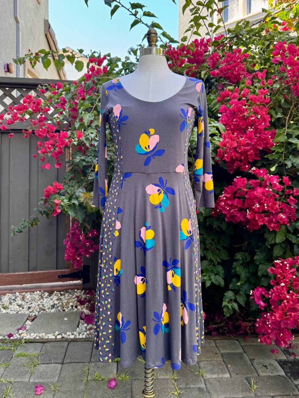 Boden Alannah Floral Jersey Dress Midi | UK 12 / US 8 | Excellent Condition